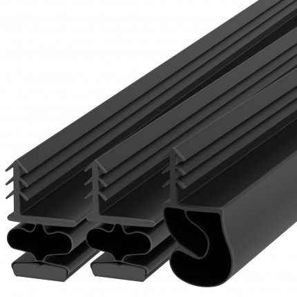 Barzen #WM10 Magnetic Kerf Weatherstripping Set,  for Metal Doors, 36" x 84" - Quick Ship