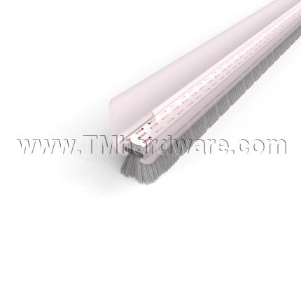 Zero #8136 Adhesive Weatherstrip, Edge Casing for Glass Door with Pile Brush