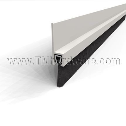 Zero #8192PSA Meeting Stile, 1" Aluminum with .625" Brush for Glass Doors