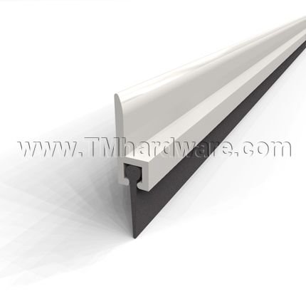 Zero #8194PSA Door Bottom, .6" Aluminum Casing with .375" Neoprene Lip for Glass Doors