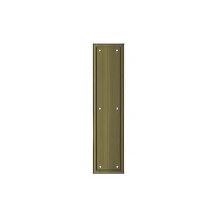 Deltana Push Plate PP2280, Framed, Solid Brass, 3-1/2" Width