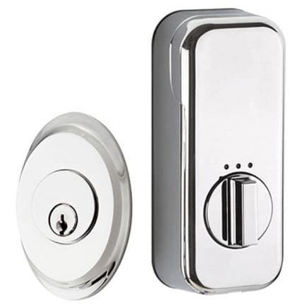 Emtek 8458 Saratoga Brass Deadbolt, EMPowered Smart Lock, Single Cylinder, Oil Rubbed Bronze (US10B) Finish