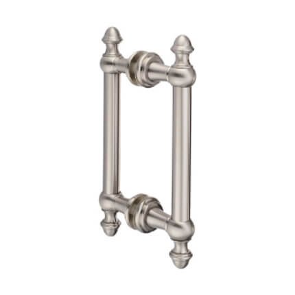 FHC Noble Series 6" Back-To-Back Shower Door Handles, Satin Nickel (US15) Finished