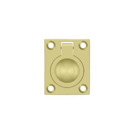 Deltana Flush Ring Pull FRP175, Solid Brass