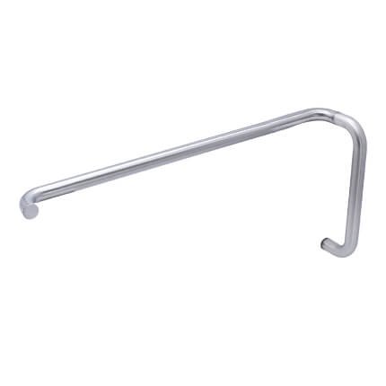 FHC 6" Pull Handle 24" Towel Bar Combo No Washers, Satin Nickel (US15) Finished