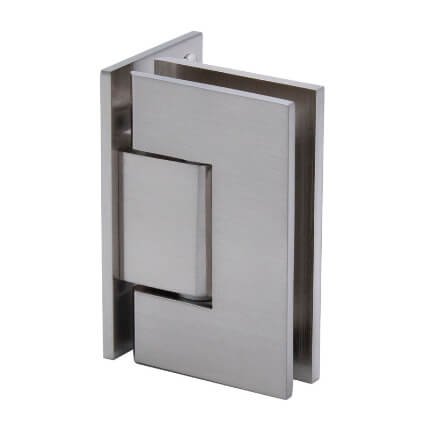 FHC Venice Adjustable Square Wall Mount Hinge for Shower Doors, Satin Nickel (US15) Finished