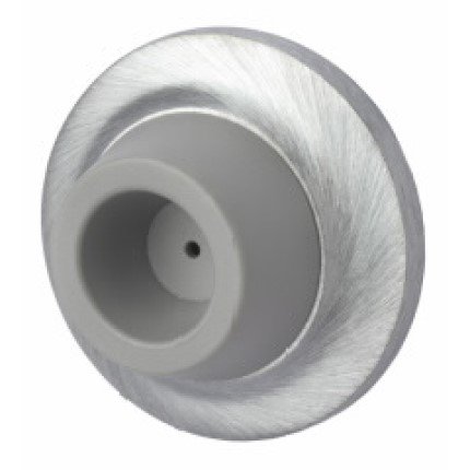 Rockwood #403 Solid Cast Wall Stop With Concave Bumper - QuickShip, Satin Chrome Finish