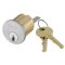 Accentra 1109 Rim Cylinders for Exit Device Trims and Mullions, with 1765.250 Sized Collar, Satin Chrome Finish