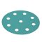 Hafele Abrasive FilmBac Disc, PSA Premium, 5", Aluminum Oxide, 9 Holes, Grit 100, Pack of 100
