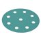 Hafele Abrasive FilmBac Premium Disc, Hook-N-Loop, 5", Aluminum Oxide, 9 Holes, Grit 100, Pack of 100