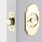 Emtek #8 Classic Arched Pocket Door Tubular Lock in Polished Brass Finish (US3)
