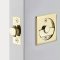 Emtek Square Pocket Door Tubular Lock in Polished Brass Finish (US3)