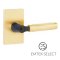 Emtek SELECT Key In Levers #5123 - 5023, Modern Rectangular Rosette, Entry Function