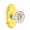 Emtek Astoria Glass Door Knob, Glass Knobset, Passage, #8 Rosette, Polished Brass - Lifetime (US3) Finish