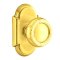Emtek Ribbon & Reed Door Knob, Designer Brass, Passage, #8 Rosette, Polished Brass - Lifetime (US3) Finish