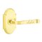 Emtek Santa Fe Door Handle, Designer Brass, Passage, #8 Rosette, Polished Brass - Lifetime (US3) Finish