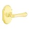 Emtek Wembley Door Handle, Designer Brass, Passage, #8 Rosette, Polished Brass - Lifetime (US3) Finish