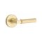 Emtek Select, L-Square, Faceted Lever, Disk Rosette, Passage, Satin Brass (US4) Finish