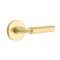 Emtek Select, R-Bar, Faceted Lever, Disk Rosette, Dummy Pair, Satin Brass (US4) Finish