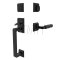 Emtek 4716LSTR Entry Set in Flat Black Finish (US19)