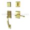 EMTEK Ares Entry Lock with Hermes Lever, Satin Brass US4 Finish