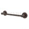 Emtek 26024 Traditional Brass Towel Bar with Brass Ribbon & Reed Rosette (US10B)