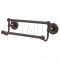 Emtek 26031 Traditional Brass Double Towel Bar with Brass Ribbon & Reed Rosette (US10B)