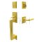 Emtek Hamden Tubular Entry Set Single Cylinder with Manning Brass Lever (US3)