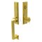 Wilshire Single Cylinder Door Locks Set with Lancaster Brass Knob in Polished Brass
