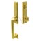Wilshire Single Cylinder Door Locks Set with Victoria Brass Knob in Polished Brass