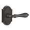 Emtek Octagon Lever, Lost Wax Cast Bronze Handleset, Passage, #11 Rosette, Flat Black Bronze (FB)