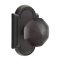 Emtek Octagon Knob, Lost Wax Cast Bronze Handleset, Passage, #11 Rosette, Flat Black Bronze (FB)