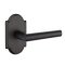 Emtek Mariposa Lever, Sandcast Bronze Leverset, Passage, #1 Rosette, Flat Black Bronze (FB)