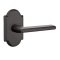 Emtek Lariat Lever, Sandcast Bronze Leverset, Passage, #1 Rosette, Flat Black Bronze (FB)
