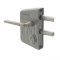 Locinox LAKQU2, Surface Mounted Gate Lock, 1-1/4" to 2, Silver Finish