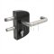 Locinox LPKQU2, Surface Mounted Anti-Panic Gate Lock For Square Profile, 1-1/2" to 2-1/2" Profile, No Handle and Cylinder, Black Finish