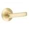 Emtek Geneva Door Handle, Modern Designer Brass, Passage, Modern Rosette, Satin Brass (US4) Finish
