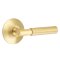 Emtek Myles Door Handle, Modern Designer Brass, Passage, Modern Rosette, Satin Brass (US4) Finish