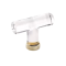 Emtek 86723 Crystal T-Knob- Polished Brass