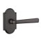 Emtek Cimarron Lever, Sandcast Bronze Leverset, Passage, #1 Rosette, Flat Black Bronze (FB)