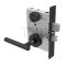 Schlage L Series, M51 Door Handle, Vandlgard, Keyed, Single Cylinder, Non-deadbolt, Grade 1, Vandlgard Entrance/Office Lock, Flat Black Finish