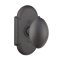 Emtek Savannah Wrought Steel Knobset, Passage with #1 Rosette in Flat Black Steel (FBS) Finish