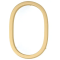 Emtek #2830 Modern House Numbers, No. "0" Digit, 7" Height Satin Brass (US4) Finished