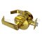 Accentra Door Handle, Passage Function 4600LN, Bright Brass Finish