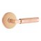 Emtek Select Limited Release, L-Square, Knurled Lever, Disk Rosette, Passage, Satin Rose Gold (SRG) Finish